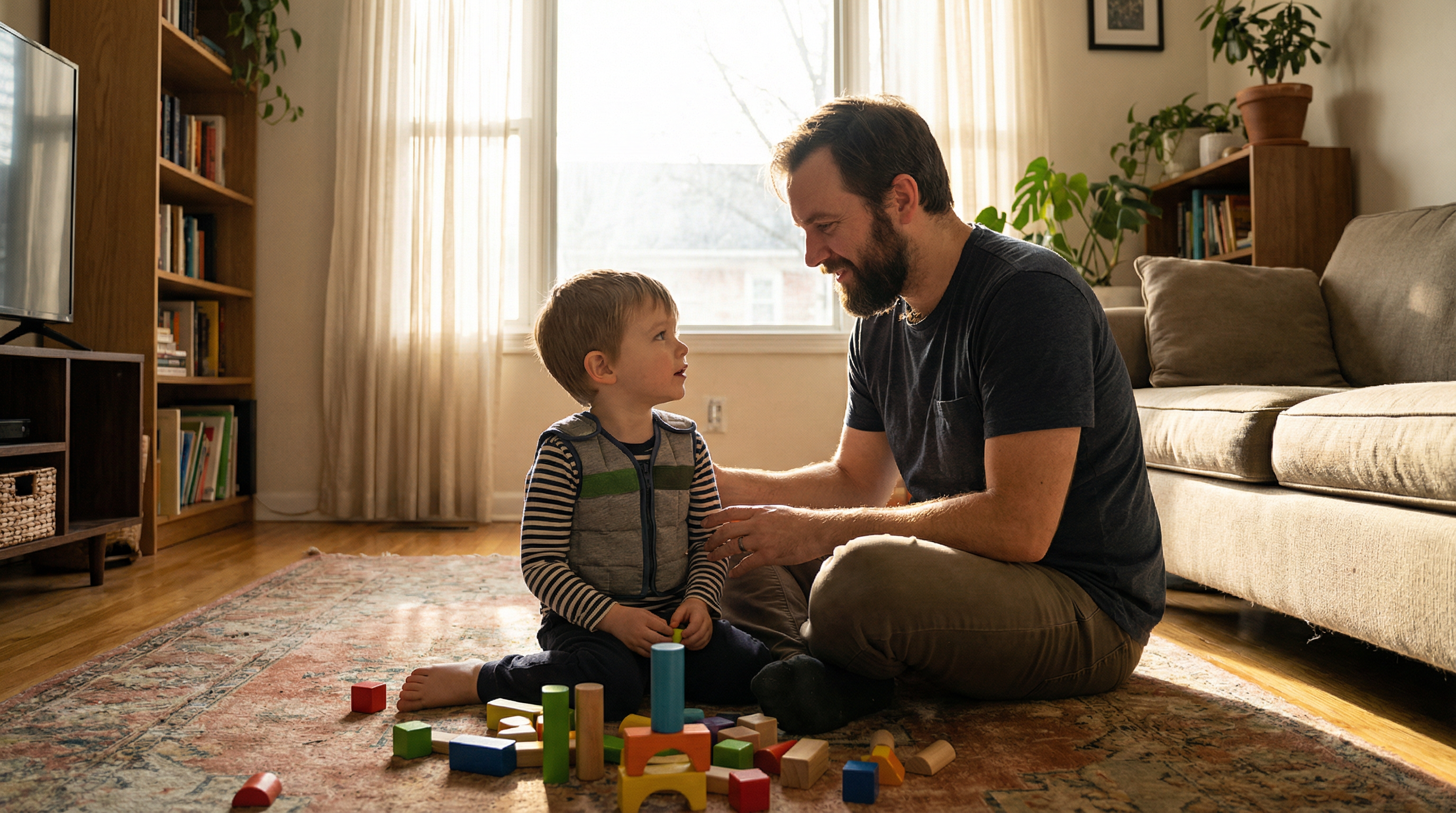 Adriano interagindo com criança